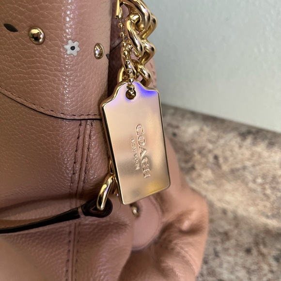 COACH FLORAL SINCHED SHOULDER PURSE - Picture 3 of 15